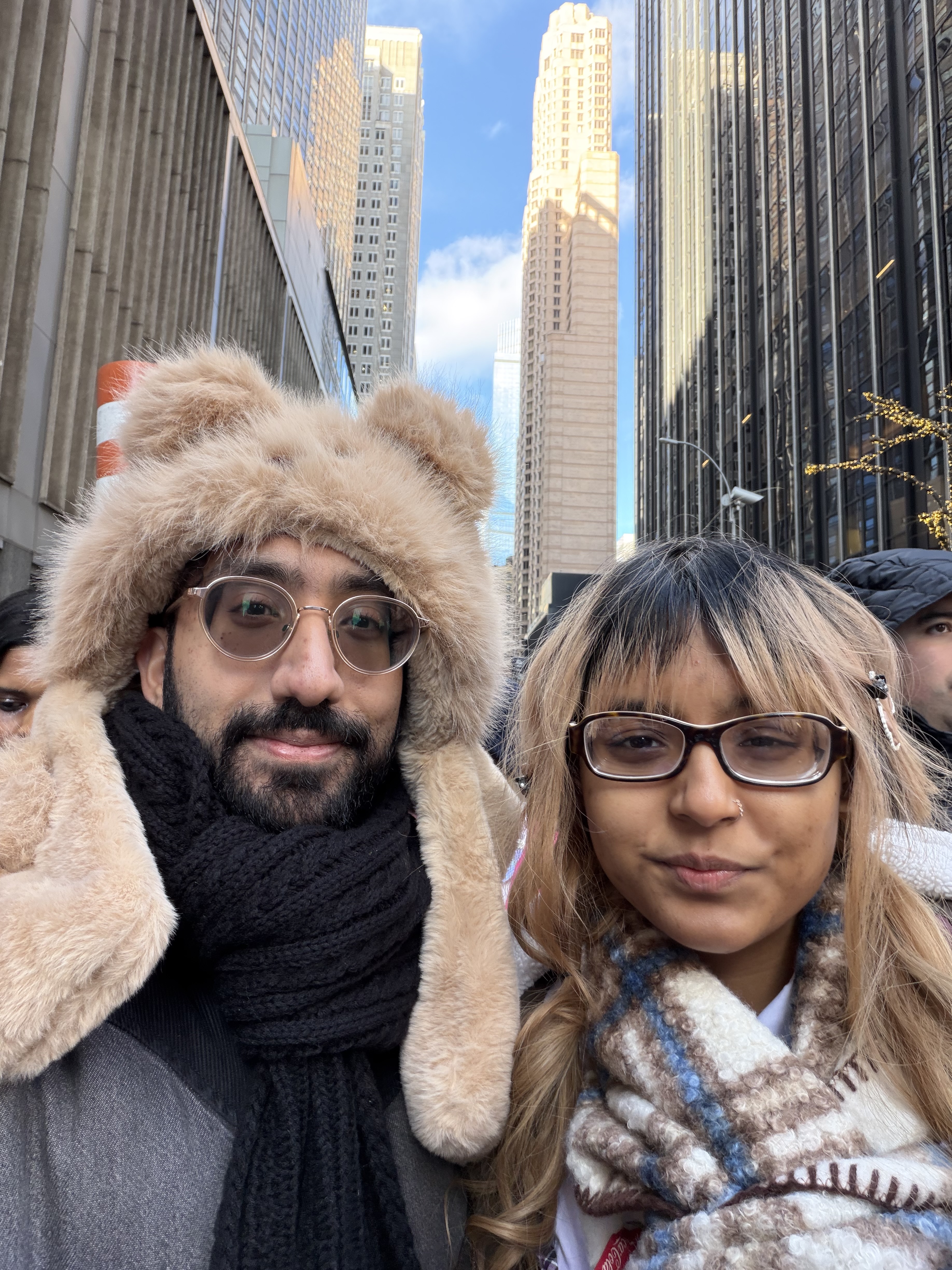 Braved the cold for the parade